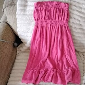 Pink OP crop top swim suit cover up